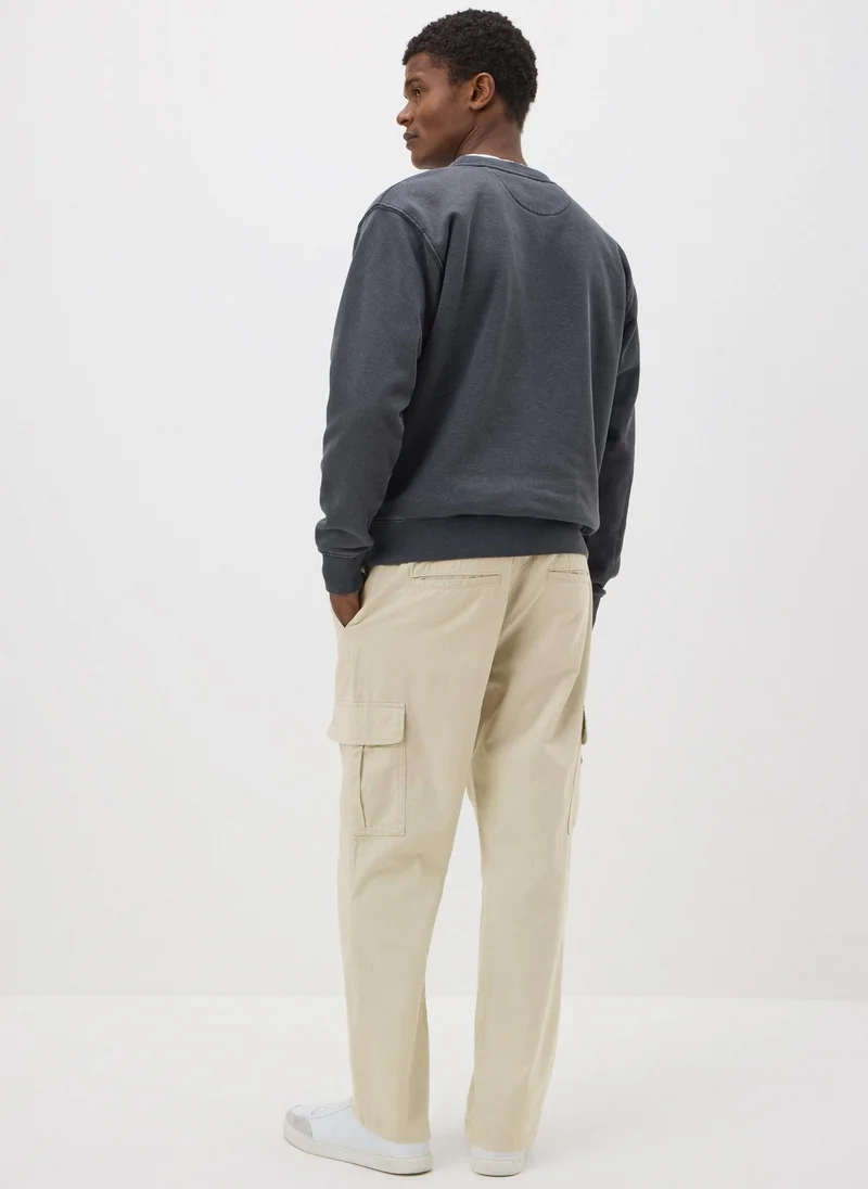 Matalan Bone Linen Cargo Trousers