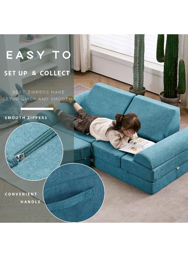 Generic 15-Piece Luxurious Kids Couch Playful Comfort for Both Little Ones and Adults  - Image 4
