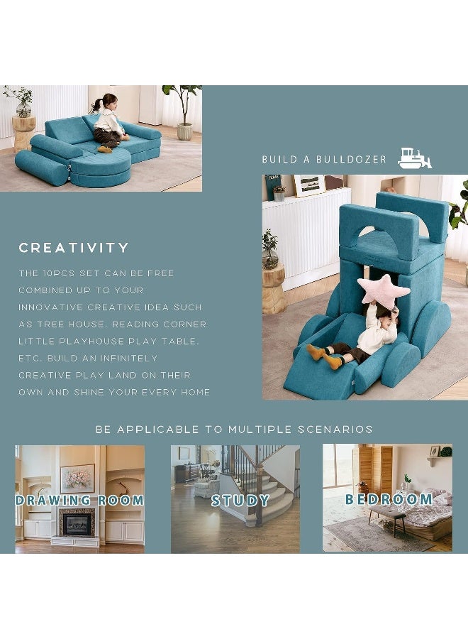 Generic 15-Piece Luxurious Kids Couch Playful Comfort for Both Little Ones and Adults  - Image 3
