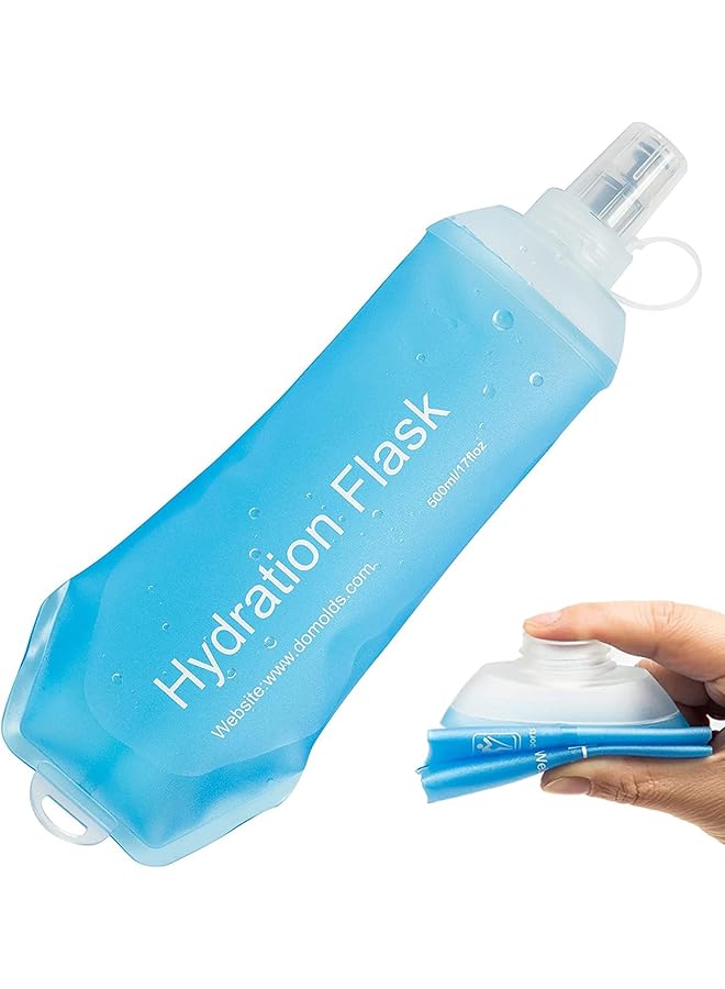 PROMASS Soft Flask, Running Hydration Flask With Foldable, Soft Hydration Flask, Soft Collapsible Water Bottle For Hydration Pack, Soft Flask Hand Held For Cycling Marathon Running Hiking Camping