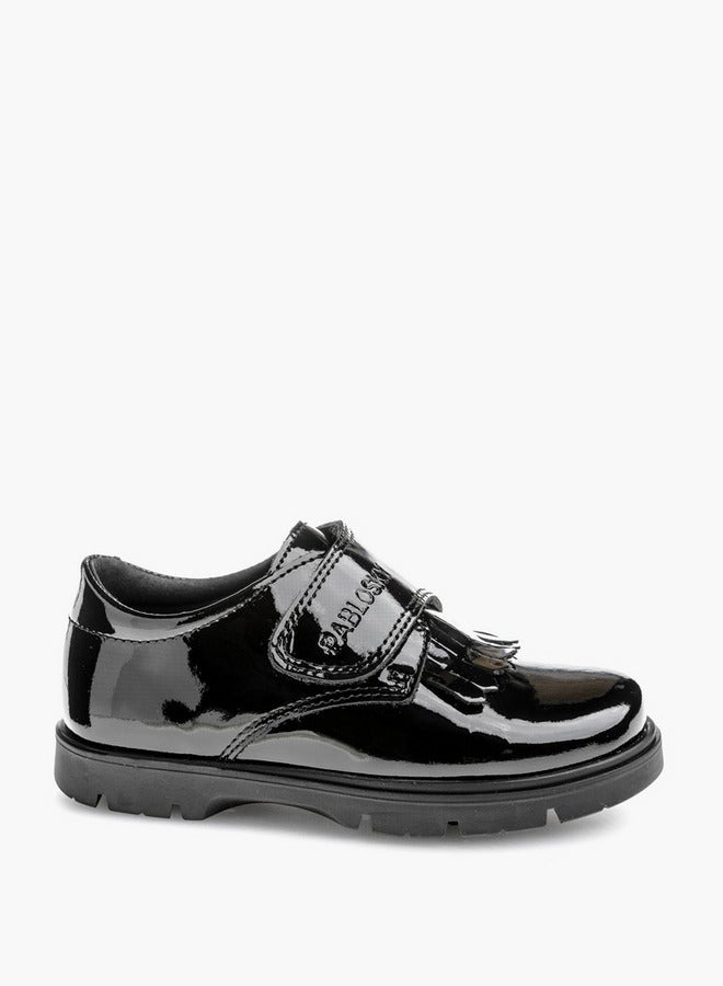 Pablosky Girls' Solid School Shoes with Hook and Loop Closure - 360419 - Image 1