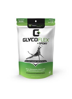 VetriScience Laboratories Glycoflex Sport Hip And Joint Supplement For Dogs  Joint Support Chews With GreenLipped Mussel, Dmg, And Glucosamine For Dogs, Chicken Liver Flavor  - Image 1
