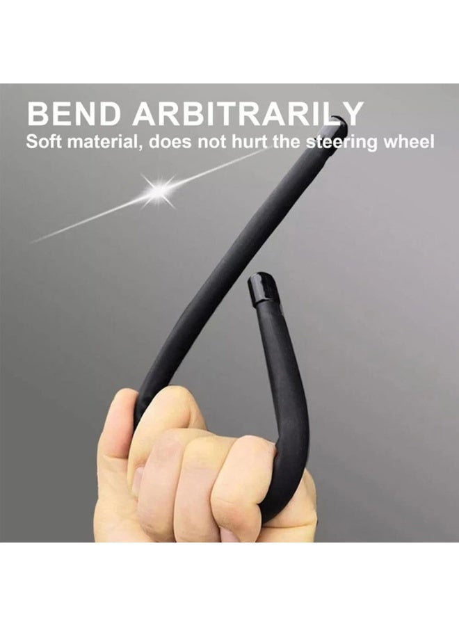 Adjustable Steering Wheel Booster, 360 Degrees Counter Weight Ring, Ergonomic Design, Flexible Shape Car Interior Accessory For Cars, Trucks, Tractors, And Heavy Vehicles (black,0.45kg) - Image 2