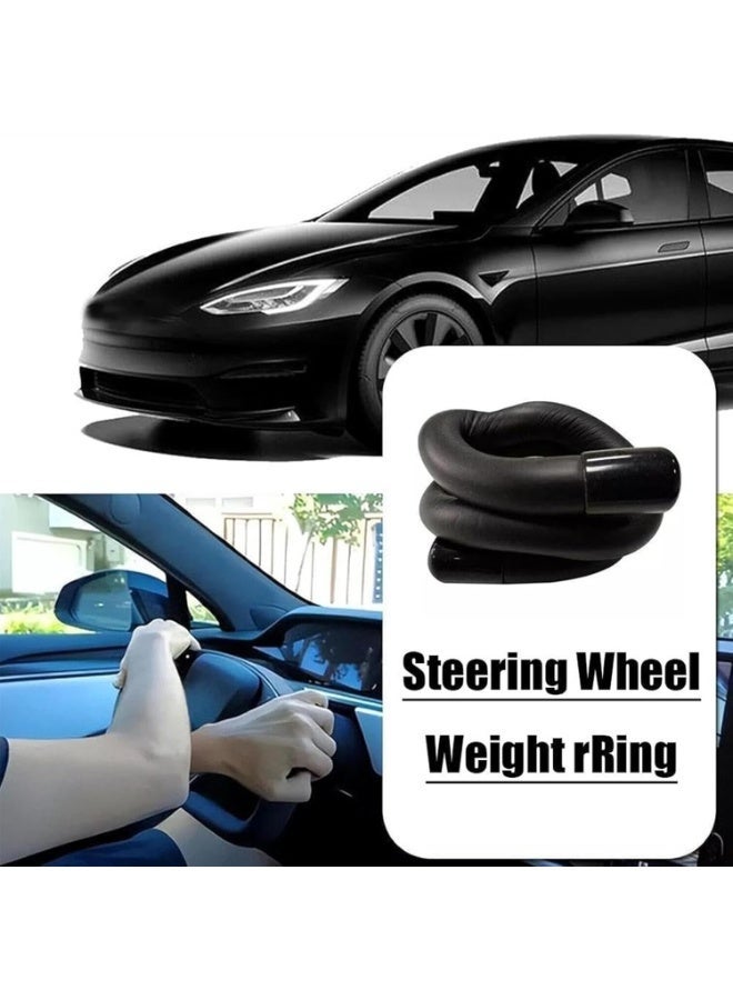 Adjustable Steering Wheel Booster, 360 Degrees Counter Weight Ring, Ergonomic Design, Flexible Shape Car Interior Accessory For Cars, Trucks, Tractors, And Heavy Vehicles (black,0.45kg) - Image 4