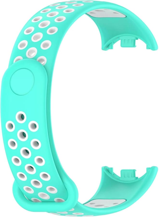 Next Store Compatible with Xiaomi Band 8 Soft Silicone Sport Band with Air Holes Waterproof Strap Perfect for Workout and Daily Occasions.