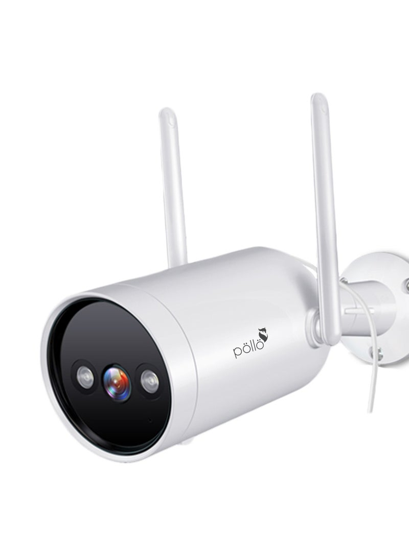 3MP 2K Guardian Shield Outdoor Indoor Smart Wi-Fi Security Camera, Colour Night Vision, 2-Way Audio, Motion Detection, IP66 Protection