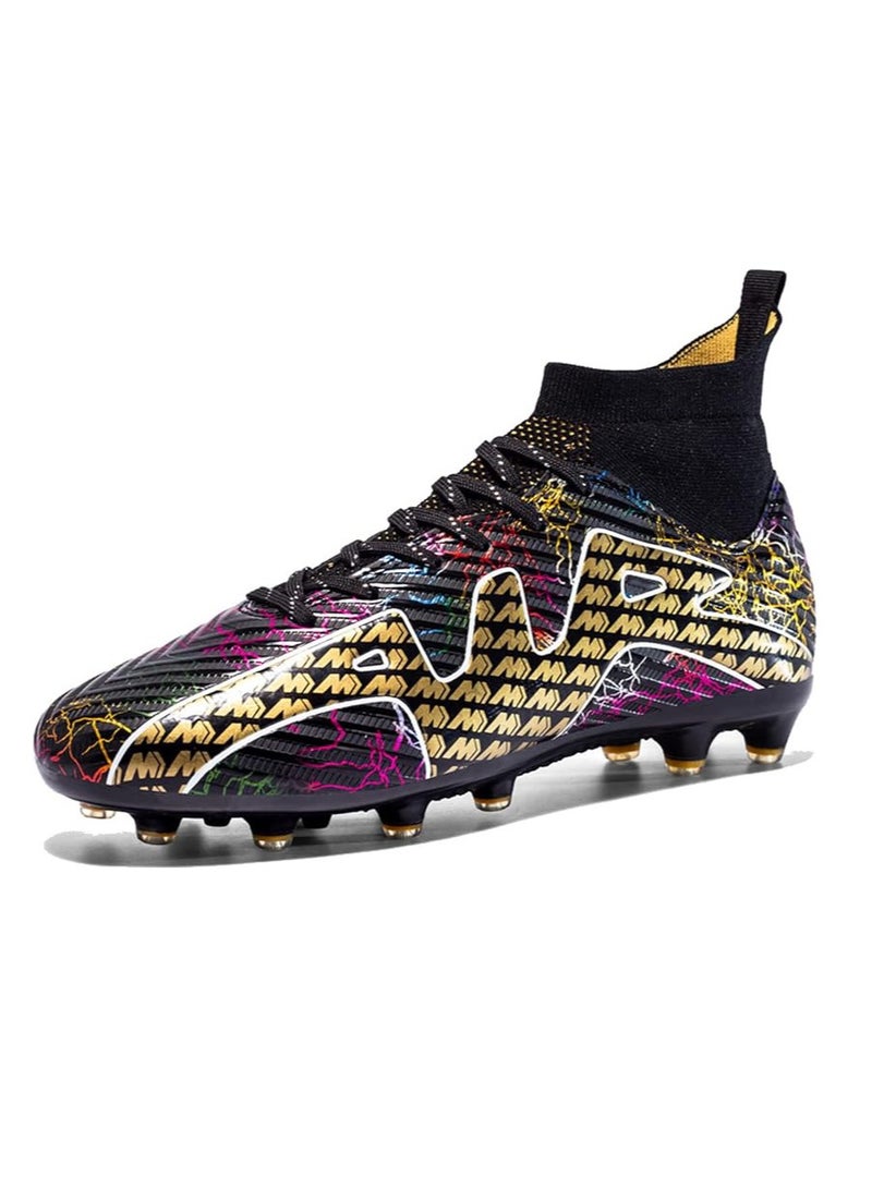 Men's Soccer Shoes Turf Cleats High-top Football Shoes Breathable Athletic Football Boots Outdoor Indoor Sports Walking Shoes Soccer Boots Unisex - Image 1