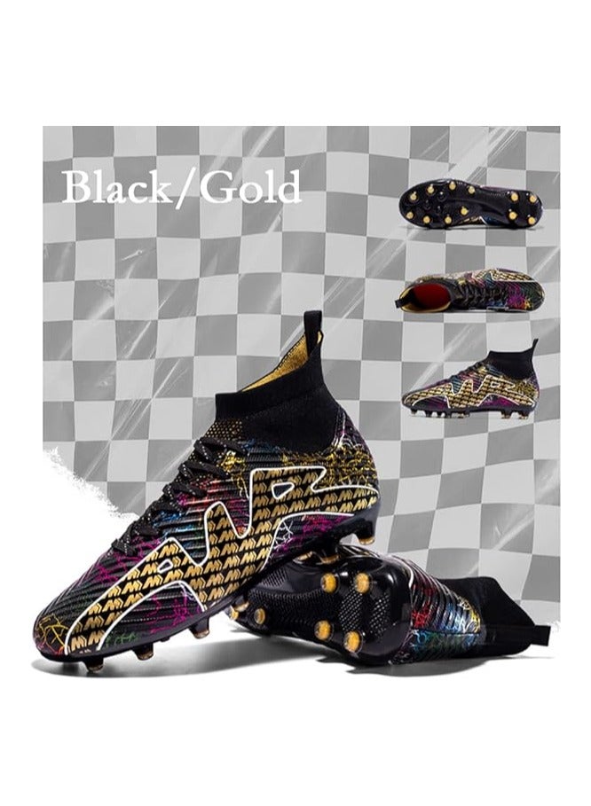 Men's Soccer Shoes Turf Cleats High-top Football Shoes Breathable Athletic Football Boots Outdoor Indoor Sports Walking Shoes Soccer Boots Unisex - Image 4