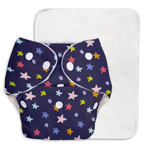 superbottoms Basic Reusable Cloth Diaper, Bluestar, For 0-3 Years, 5 Super Soft Briefs For 6-9 Months, 12 Soft & Breathable Basic Langot For 0-9 Months, 1 Waterproof Diaper Changing Mat, Infant - Image 2