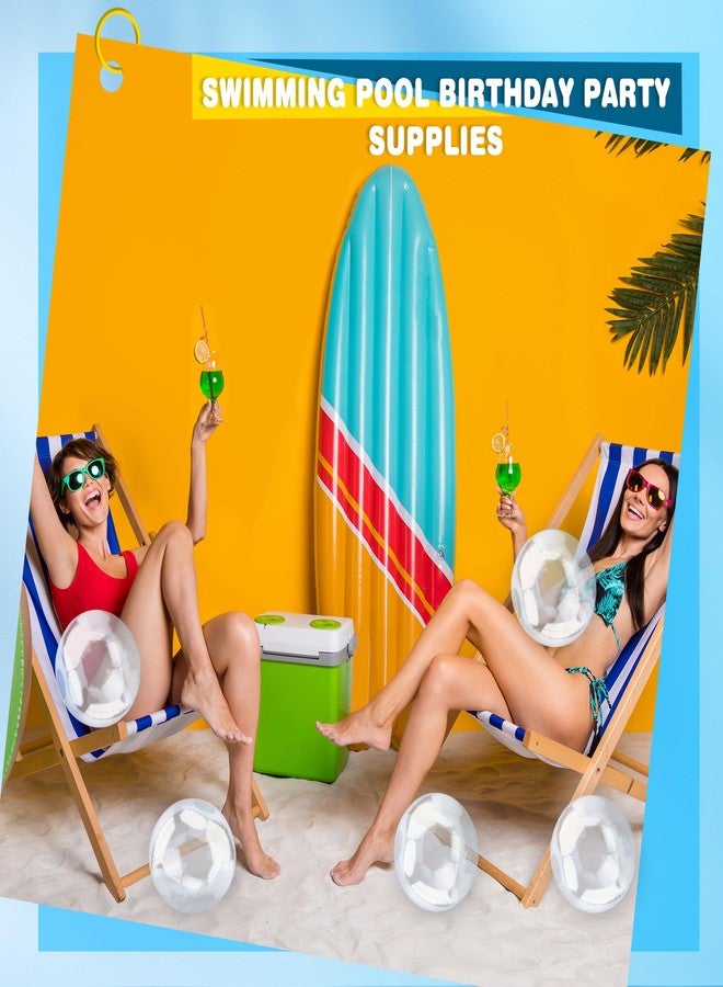 Feradny 30 Pcs 6 Inch Clear Inflatable Beach Ball Transparent Blow Up Ball Swimming Pool Balls for Summer Hawaiian Pool Beach Theme Party Water Games - Image 5