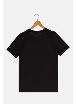 Nike Nike x NBA Kids Boy Sportswear Fit Short Sleeve Warriors Outdoor T-Shirts,Black  - Image 2