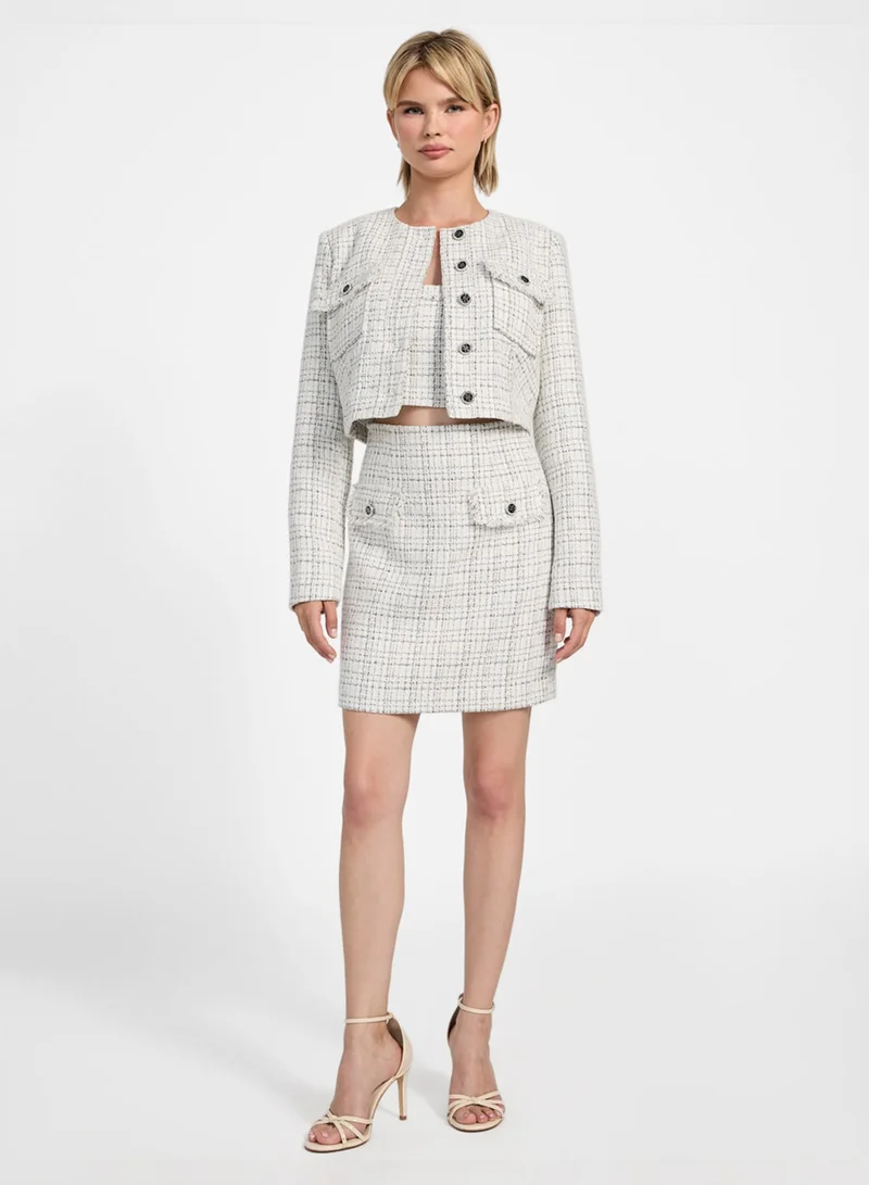 GUESS Annamaria Mini Tweed Skirt