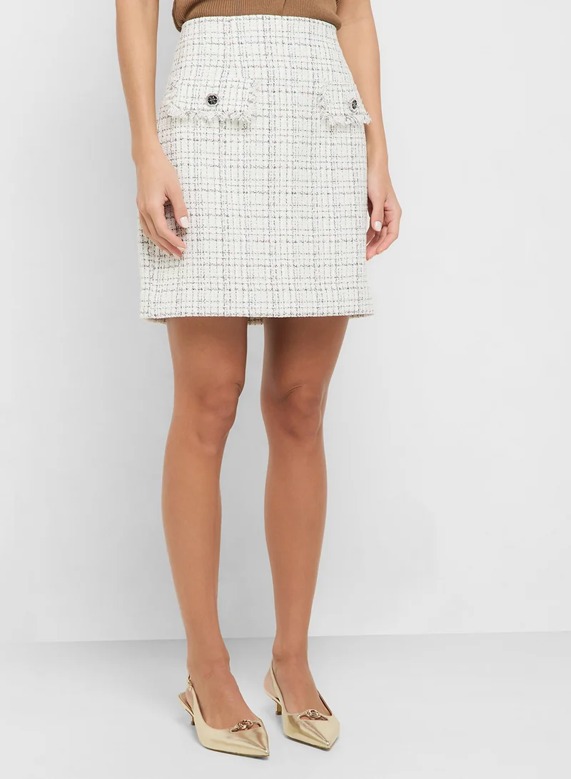 جس Annamaria Mini Tweed Skirt