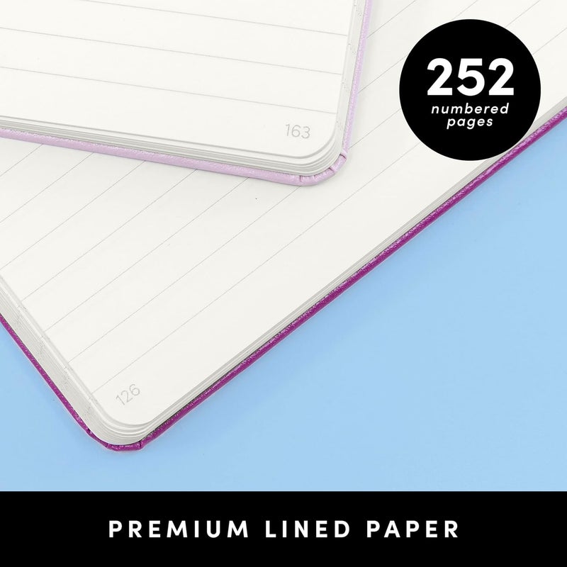 ببرج دفتر ملاحظات PAPERAGE مسطر، (أخضر حكيم)، 252 صفحة، متوسط 5.6 × 8 بوصة - ورق سميك 100 GSM – دفتر ملاحظات بغلاف صلب للعمل والمدرسة وتدوين الملاحظات - Image 4