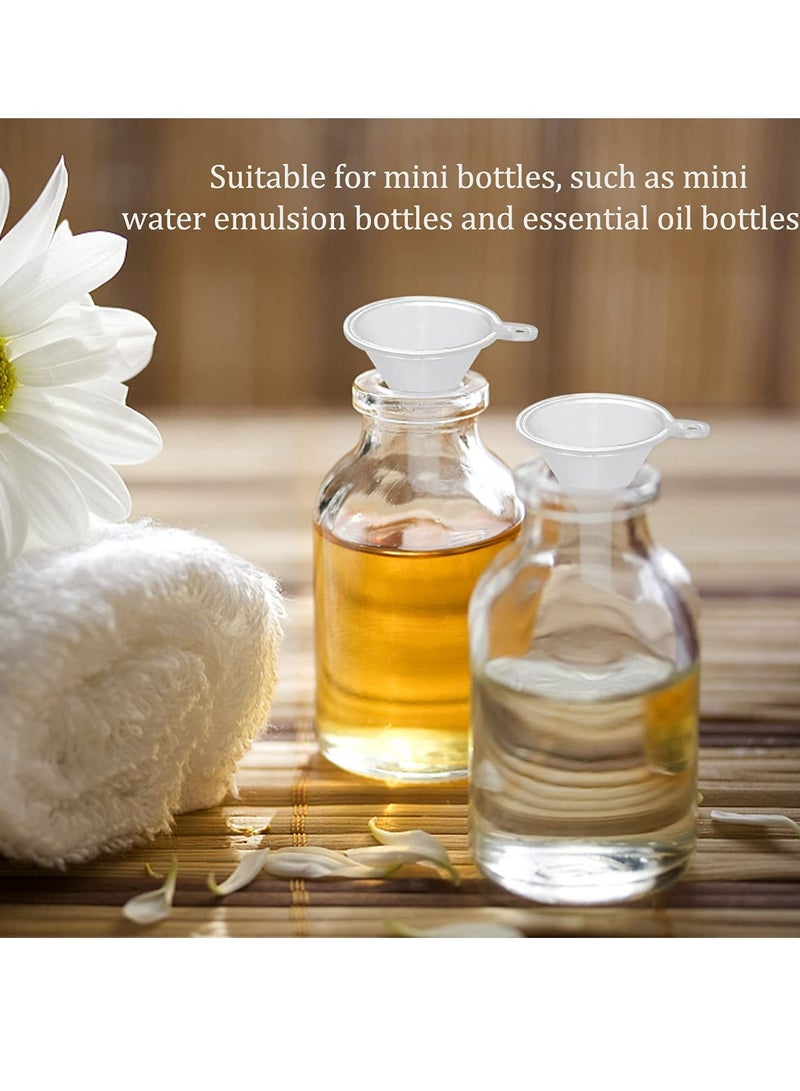 30 Pcs Small Funnel Mini Funnel Clear Plastic Funnels for Lab Bottles, Essential Oils, Spices