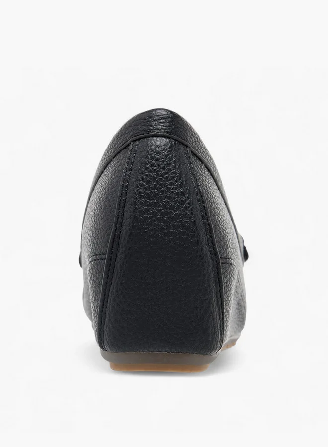Le Confort Women Textured Slip-On Loafers with Wedge Heels