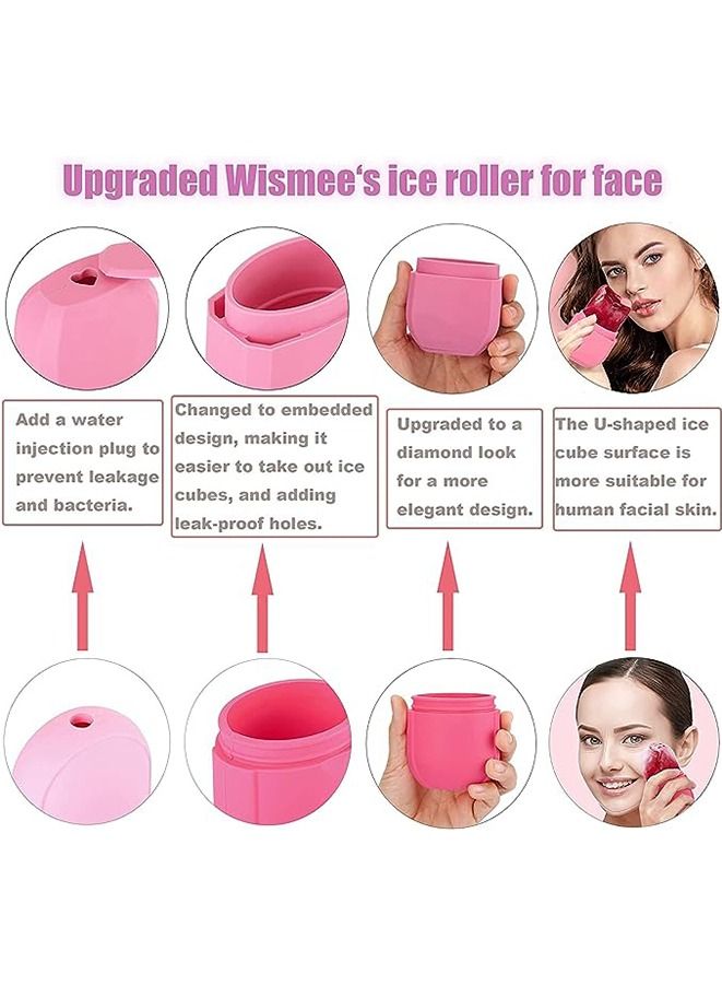 Muyixin بكرة ثلج للوجه والعين، بكرة ثلج للوجه، أدوات للعناية بالبشرة لعلاج الوجه، قالب ثلج سيليكون قابل لإعادة الاستخدام لتدليك الوجه، صينية ثلج - Image 5