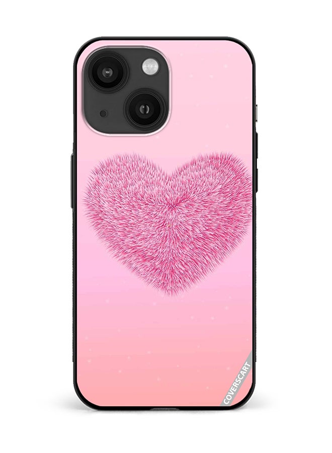 COVERSCART Protective Case Cover For Apple iPhone 15 Soft Heart Design Pink
