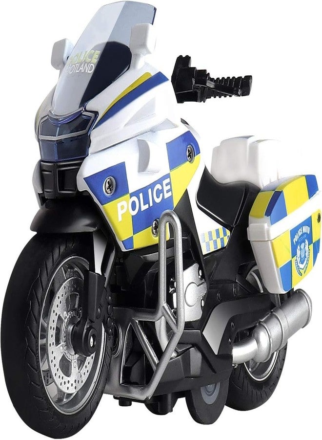 TONIRY Police Motorcycle Toy - Pull Back Motorcycle Toys, Tiny Gift with Music Lighting, Latte Motorcycles Toy for Kids Boys Age 3-8 Year Old [New] (Moto-Fighting-White) - Image 1