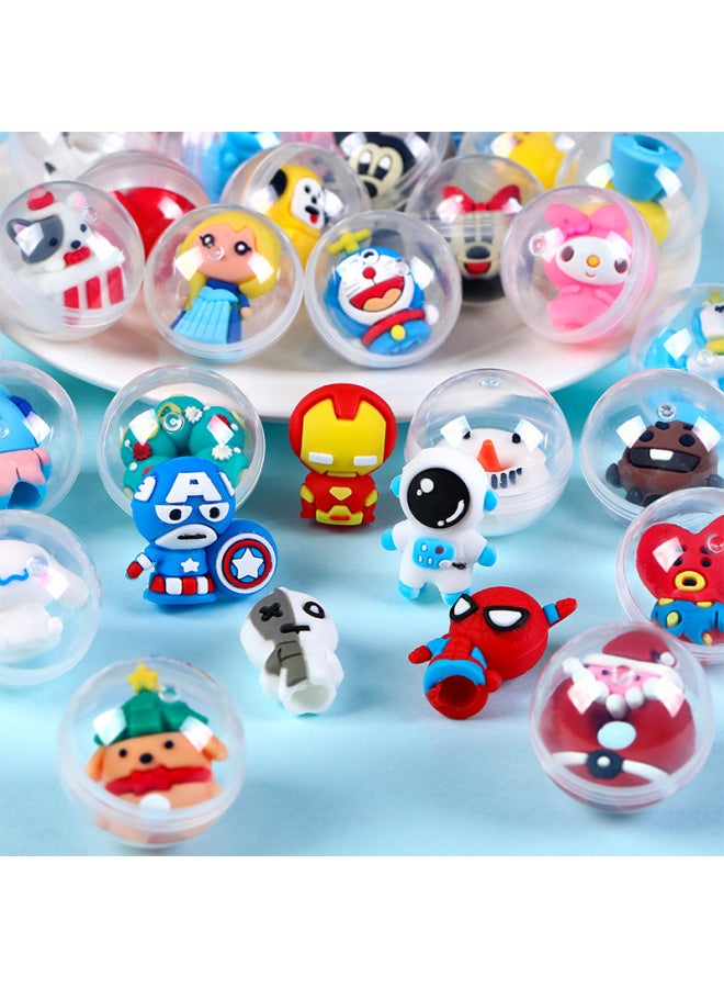 32mm Gashapon Colored Doll Gashapon Toy Cartoon Gashapon Ball Gashapon Blind Box Gashapon Machine Gift Ball-Color:32mm Pen Cap Gashapon Mixed Hair - Image 1