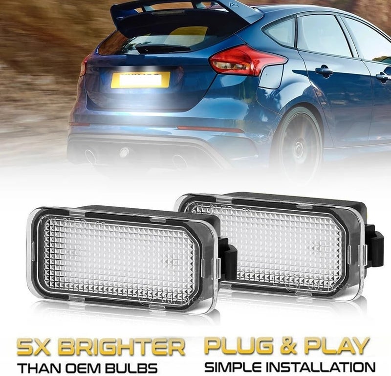 DEMULAX 2pcs Canbus LED License Plate Light for Ford Vehicles - Image 2