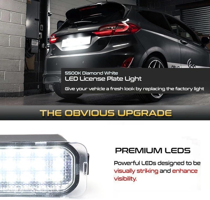 DEMULAX 2pcs Canbus LED License Plate Light for Ford Vehicles - Image 4