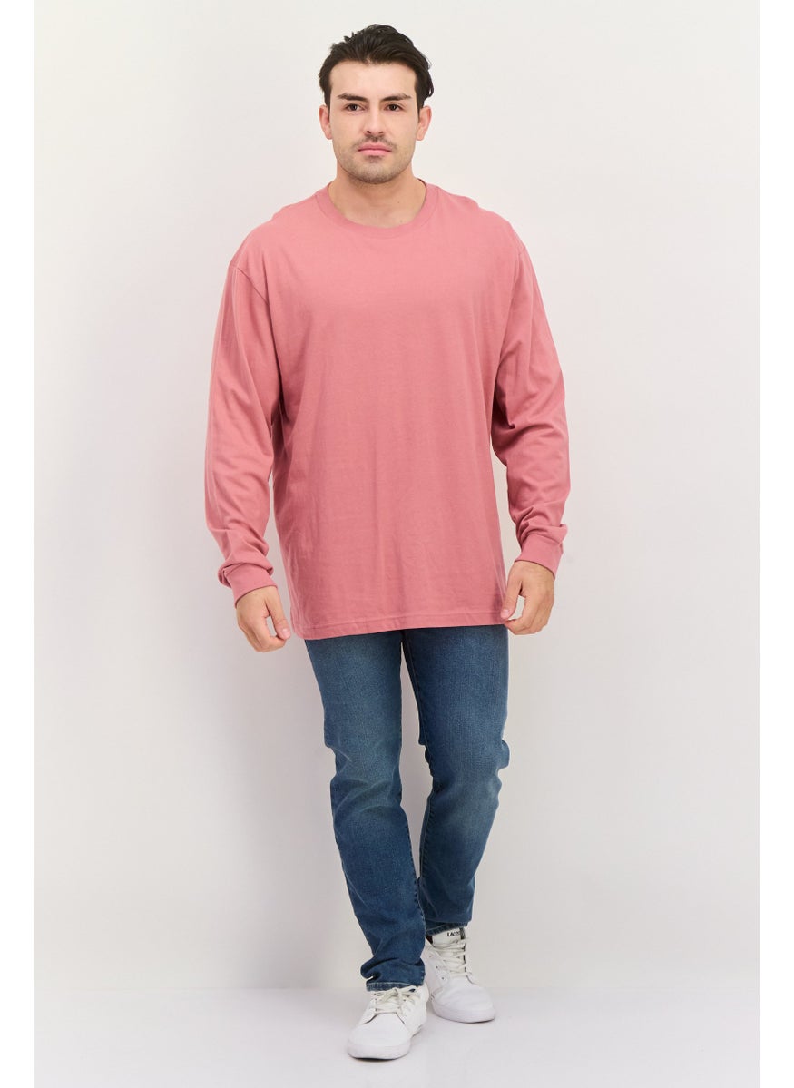 Men Crew Neck Long Sleeves Solid T-Shirt, Rose Pink - pzsku/ZD3060D2D86F6879A9C3EZ/45/_/1737642506/76917345-16c7-47c8-9a31-e36540ade9e8