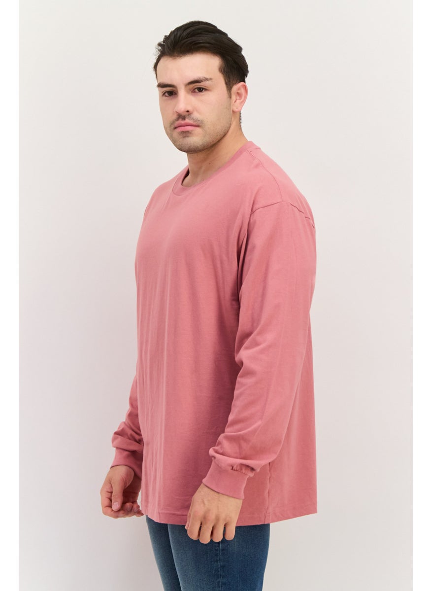 Men Crew Neck Long Sleeves Solid T-Shirt, Rose Pink - pzsku/ZD3060D2D86F6879A9C3EZ/45/_/1737642507/9e91de48-563d-4e10-bde7-c67156e06ee2