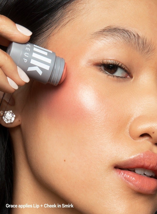 MILK MAKEUP MILK MAKEUP Lip + Cheek Cream Blush Stick Smirk – 6 g • Dusty Rose Shimmer • Multi‑Use, Non‑Comedogenic Tint for Lips & Cheeks  - Image 3