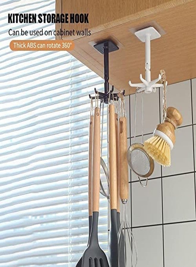 Red Champion Wall Mounting Self Adhesive Plastic 360 Degree Rotatable Hook for Kitchen Tools Hanging, Spoon and Spatula Hanger Hook (Multicolor, Pack of 2) - Image 5