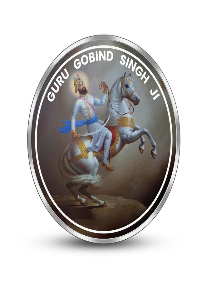 Silviya BIS Hallmarked Guru Gobind Singh Ji 999 Pure Silver Coin (20 Gram) Round Shape: Sikhism - Guru Nanak Dev Ji Birthday - Religious Coin - Gurudwara Offering - Image 2