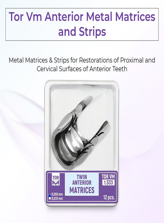 InstruDent Russia Tor Vm Twin Anterior Strips (12 pcs No. 1.533 | Transparent Dental Strips for Anterior Restorations, Flexible & Contoured for Accurate Shaping, Ideal for Professional Use - Image 2