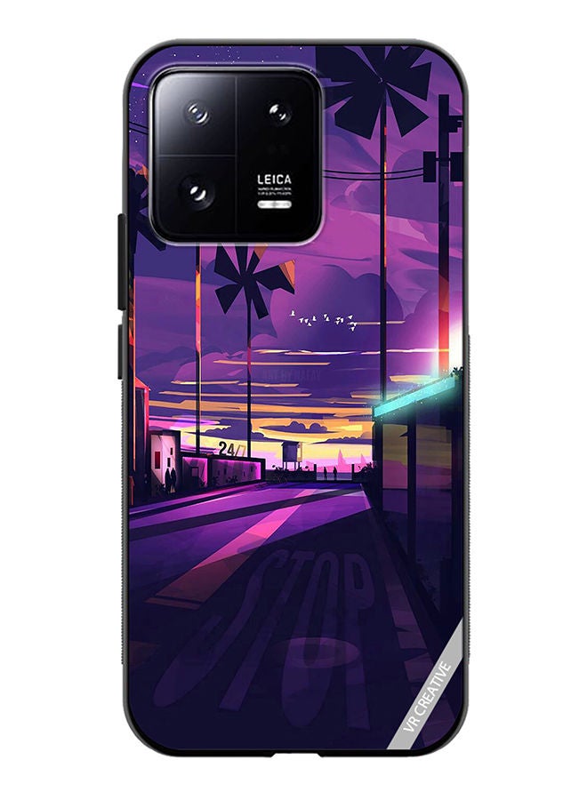 VR CREATIVE Protective Case Cover For Xiaomi 13 Empty Road Design Multicolour - Image 1