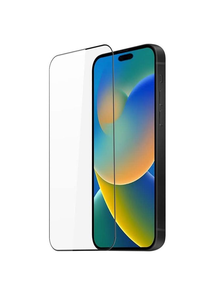 glassology حماية شاشة آيفون 14 برو ماكس زجاج مقسى حارس لاصق كامل من الحافة إلى الحافة - Image 3