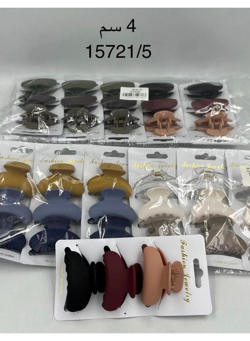 Mazaya Dozen hair clips in 6 colors