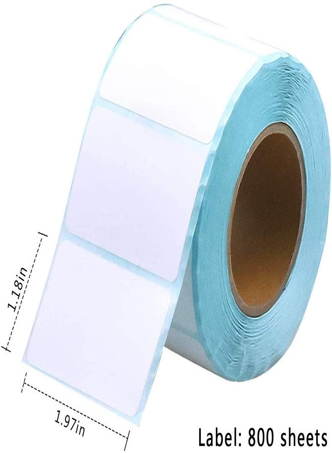 EGOSKY Self Adhesive Label Sticker 4 Rolls, Blank White Rectangle Address Thermal Label Roll Sticky Write On Note Mark for Office Kitchen Printer - Image 2