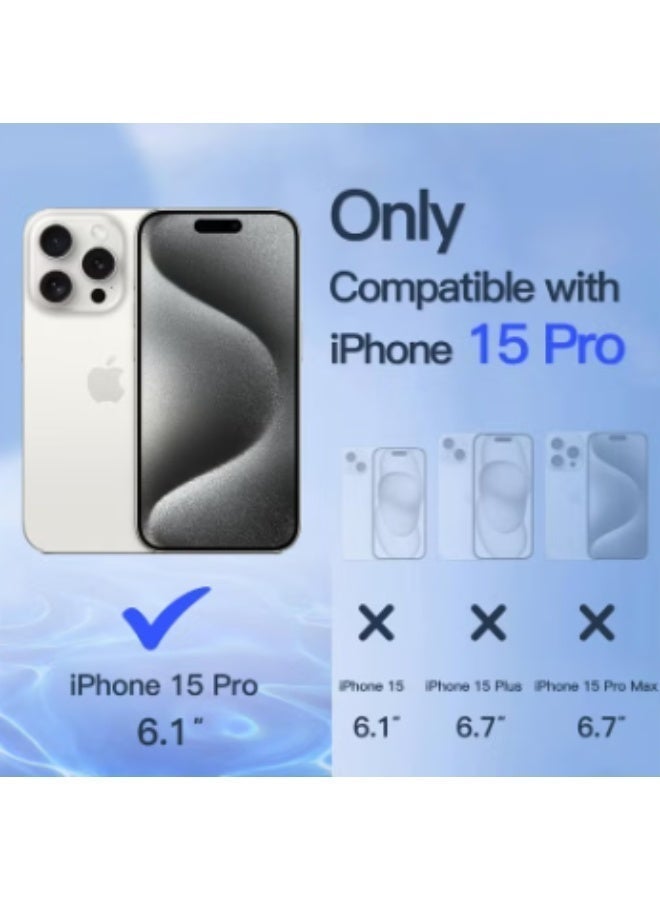 RTZ Privacy Screen Protector for Apple iPhone 15 Pro 6.1-inch Black - Image 3