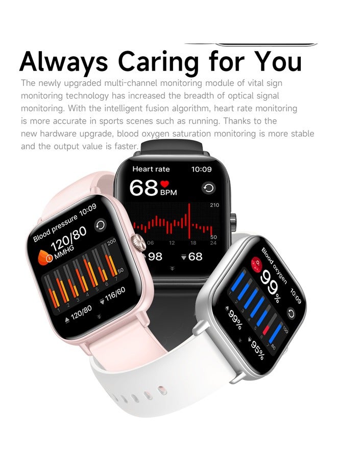 RollsTimi  1.83-Inch Bluetooth Smart Bracelet/Smartwatch, Sports Sleep Monitoring, Answering/Making Calls, Silicone Strap, RT i128 - Image 2