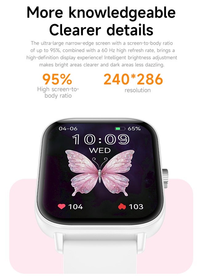 RollsTimi  1.83-Inch Bluetooth Smart Bracelet/Smartwatch, Sports Sleep Monitoring, Answering/Making Calls, Silicone Strap, RT i128 - Image 3