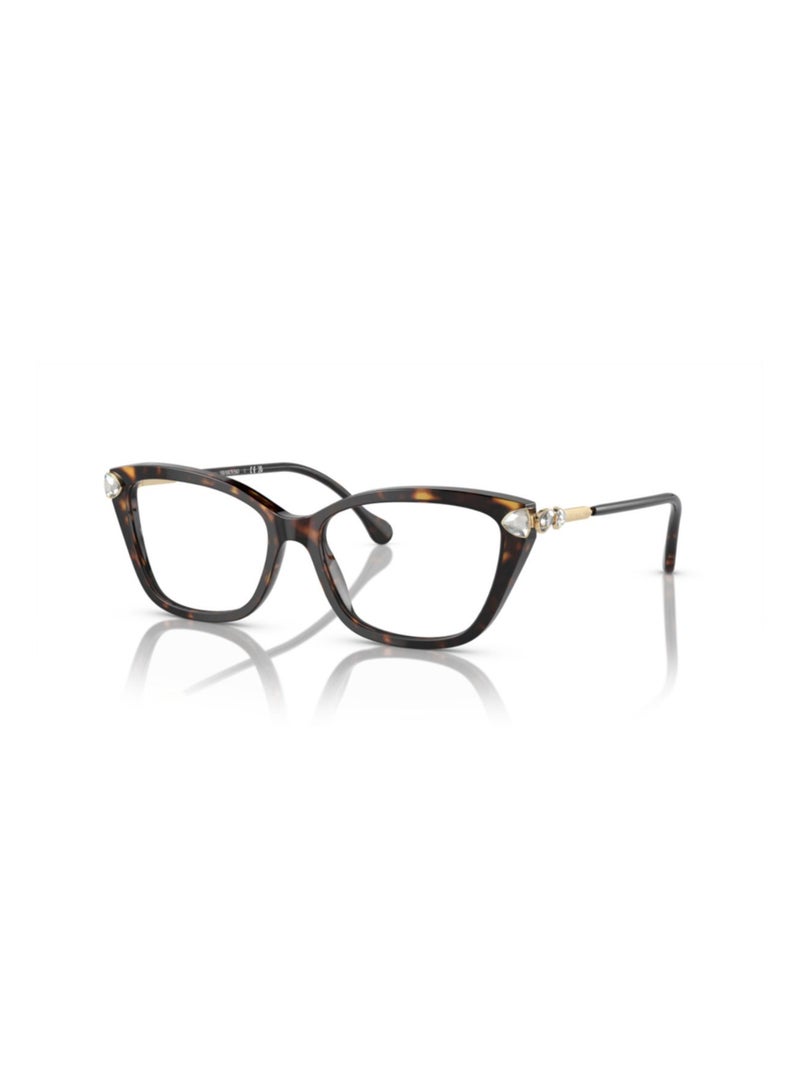 SWAROVSKI Swarovski Woman Cat Eye  Eyeglasses- Sk 2011 - Lense Size:53Mm - Havana - Image 1