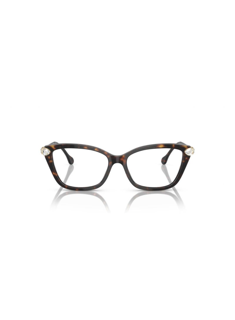 SWAROVSKI Swarovski Woman Cat Eye  Eyeglasses- Sk 2011 - Lense Size:53Mm - Havana - Image 4