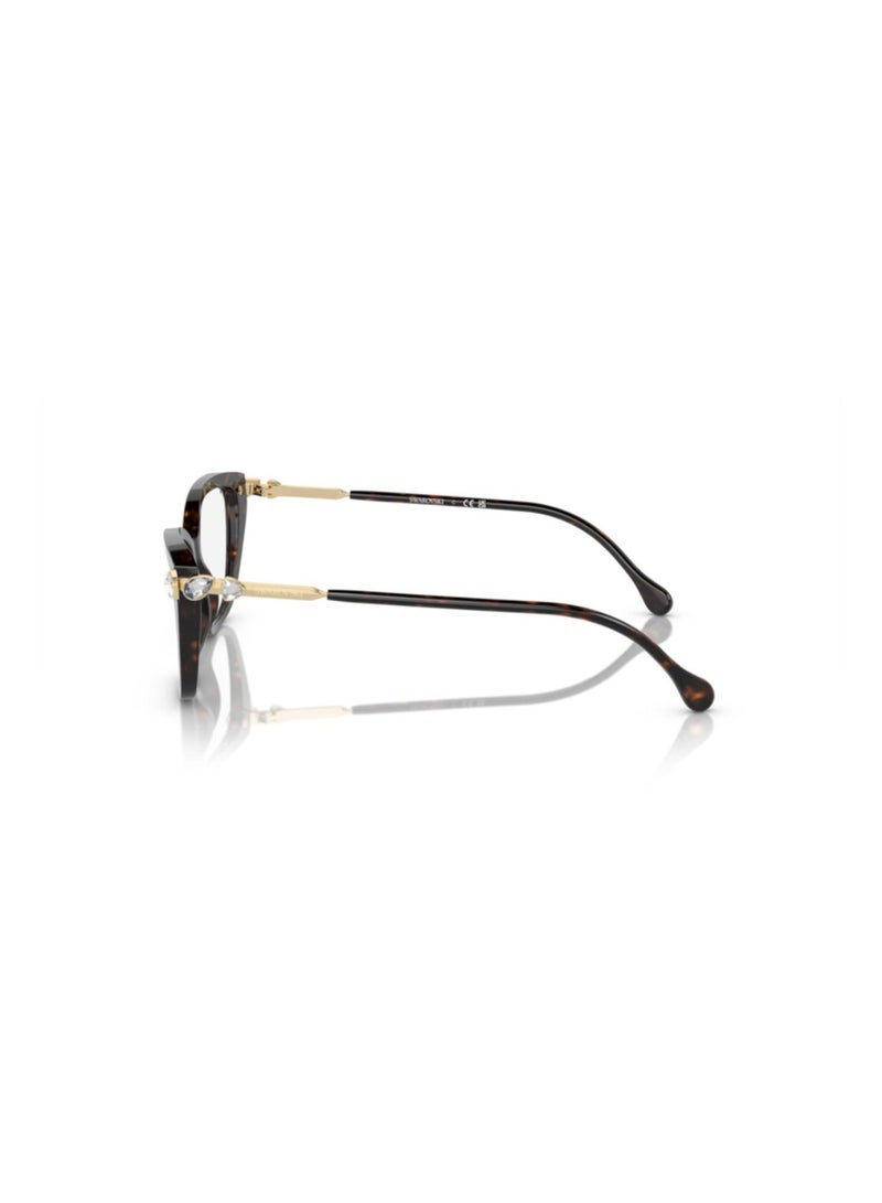 SWAROVSKI Swarovski Woman Cat Eye  Eyeglasses- Sk 2011 - Lense Size:53Mm - Havana - Image 2
