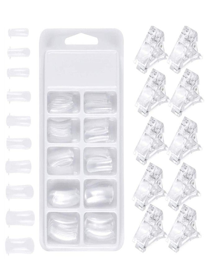 DNHCLL 600 PCS 12 Sizes False Toenails Full Cover Artificial French Acrylic Toenails for Nail Salons and DIY Nail Art (Natural) - Image 1