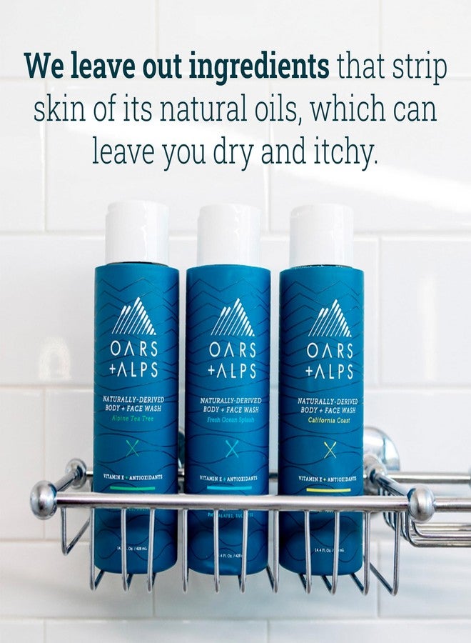 Oars + Alps Men's Moisturizing Body and Face Wash, Skin Care Infused with Vitamin E and Antioxidants, Sulfate Free, Fresh Ocean Splash, 1 Pack - Image 5