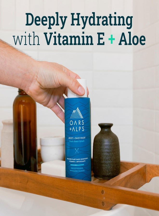 Oars + Alps Men's Moisturizing Body and Face Wash, Skin Care Infused with Vitamin E and Antioxidants, Sulfate Free, Fresh Ocean Splash, 1 Pack - Image 2