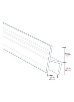 Generic Glass Door Seal Strip, 2M Frameless Shower Door Sweep to Stop Shower Leaks,H Type,Fit for 10mm Glass Door  - Image 3
