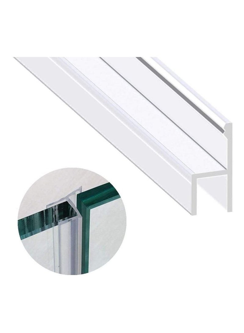 شريط عازل باب دش زجاجي ، باب استحمام بدون إطار بطول 2 متر لإيقاف تسرب الدش ، نوع H ، مناسب للباب الزجاجي 10 مم - Image 1