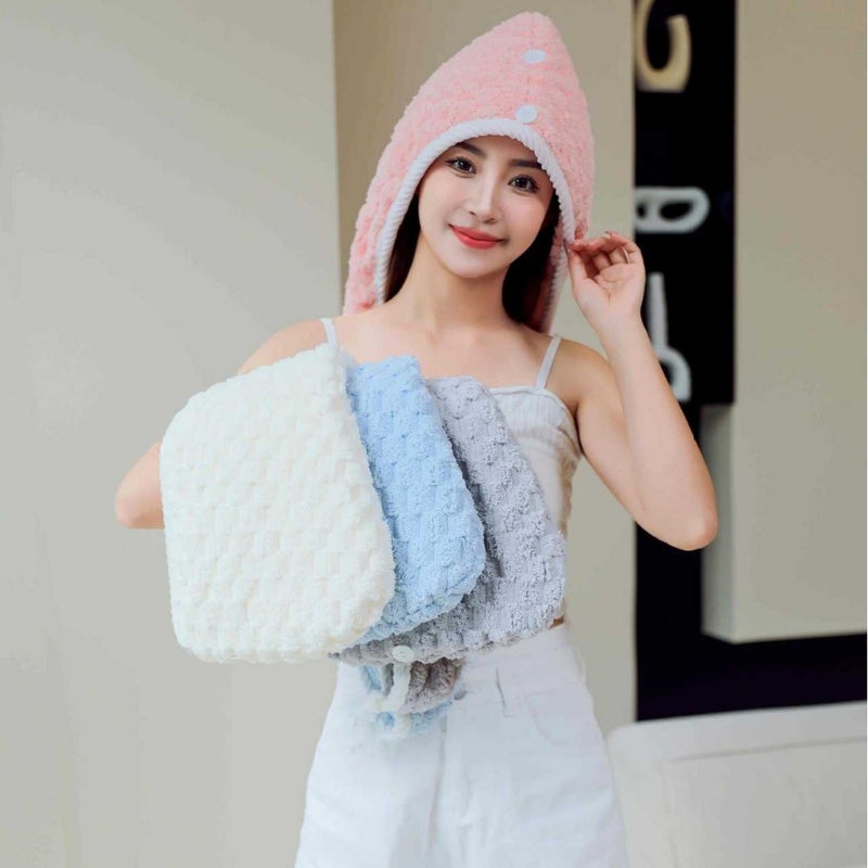 Generic 2024 Cloud Pattern Gold Velvet Quick-Dry Hair Towel CapGolden Turtle velvet single layer [girl pink]] Golden Turtle velvet single layer [girl pink]] 