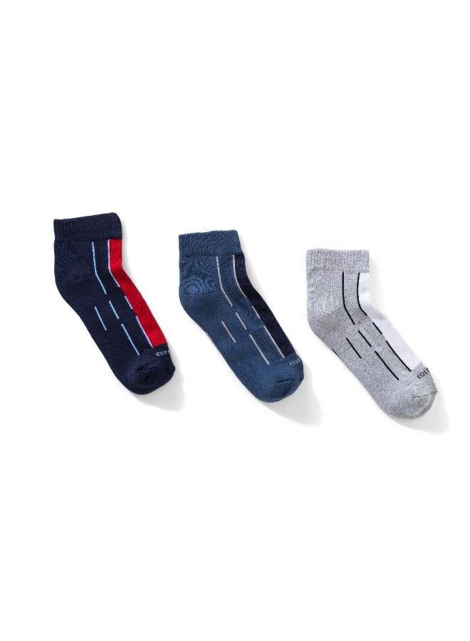 COTTONIL Pack Of 6 Cotton Half Towel Socket Socks Code 41  - Image 2