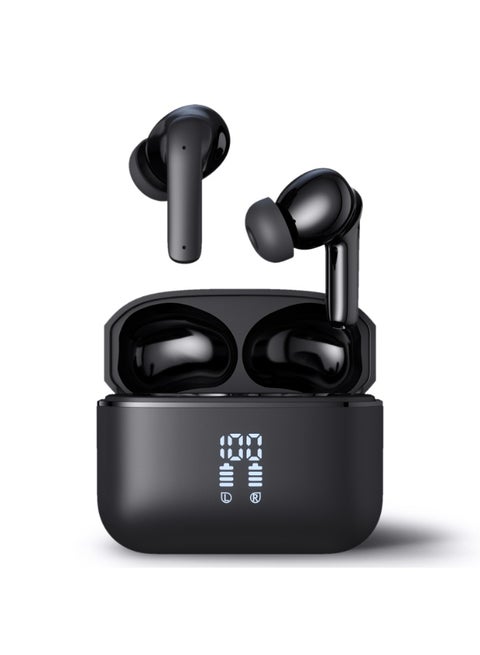 Ultra Low Latency Wireless Earphones Bluetooth 5.3 with LED Digital Display Charging Box, lPX5 Waterproof Earphones with Noise Cancelling Microphone for iPhone/Samsung/Android/iOS